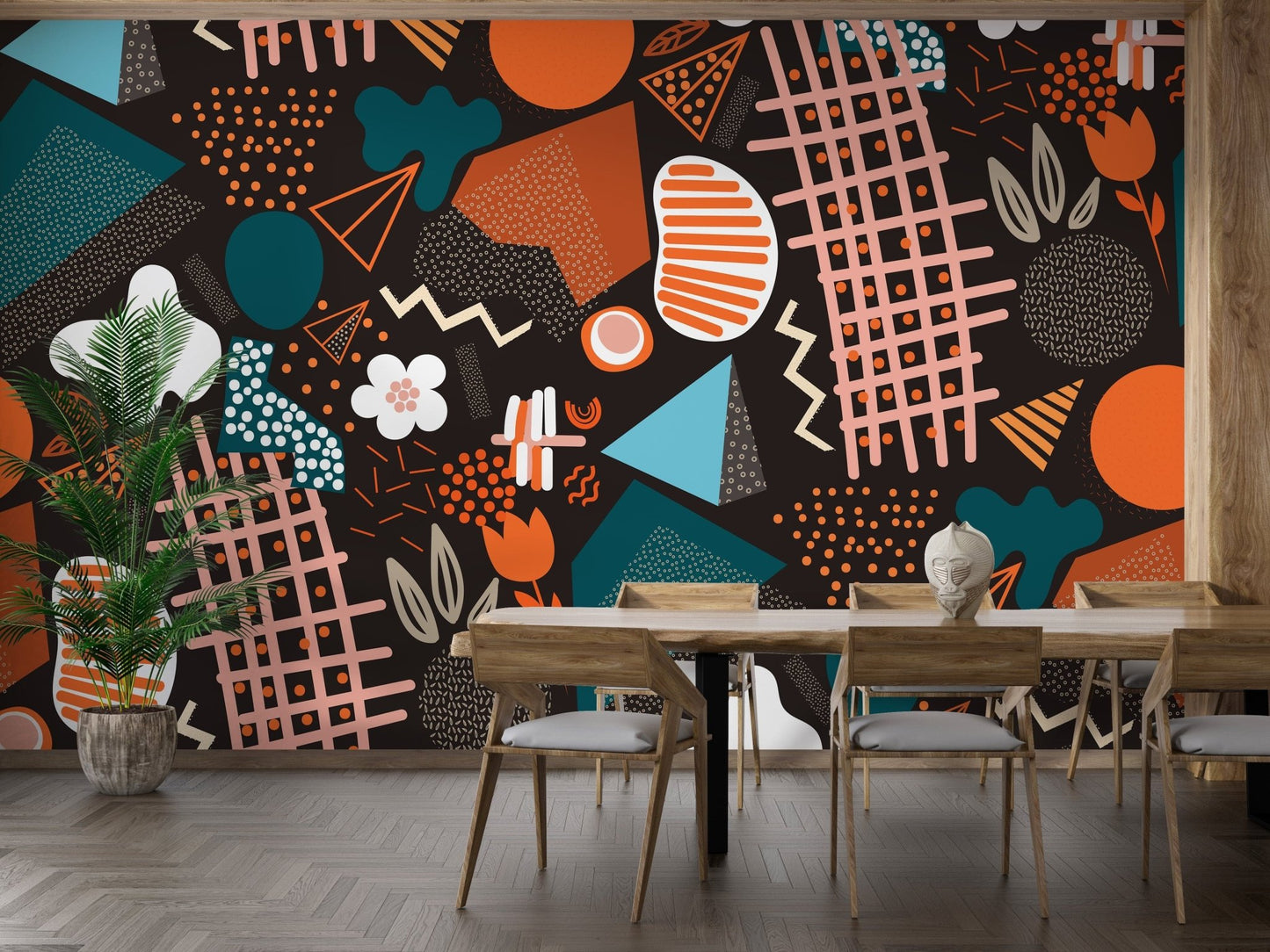 Handcrafted Abstract Art Wallpaper Wall Mural - Giffywalls A180