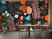 Handcrafted Abstract Art Wallpaper Wall Mural - Giffywalls A180