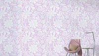 Minimalist happy blooms wallpaper with soft lilac tones.
