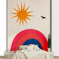 The mural covers a significant wall area.
