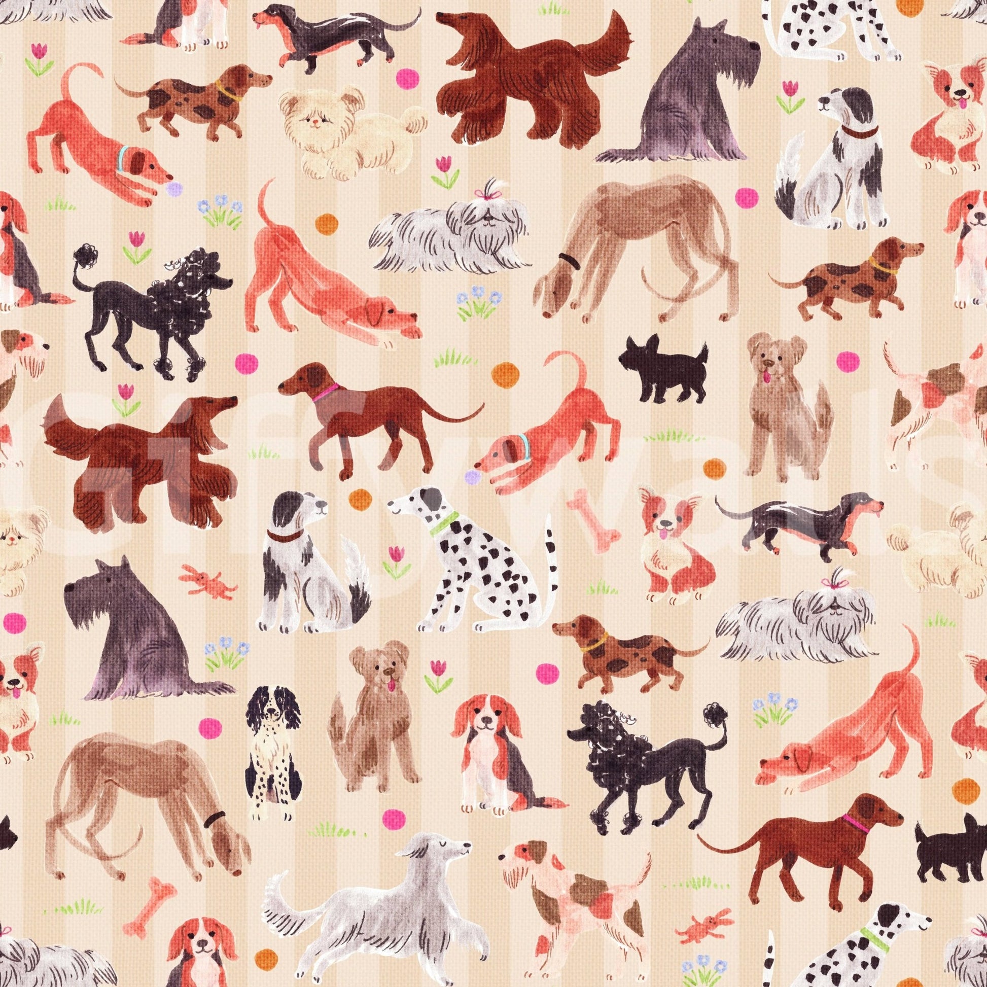Sketchy dog pattern background

