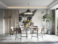 Soft colors of llama fur and natural background.

