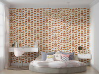 Bold rainbow hues wallpaper for living room

