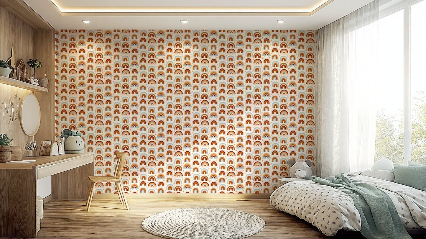 Vibrant rainbow colors wallpaper for walls


