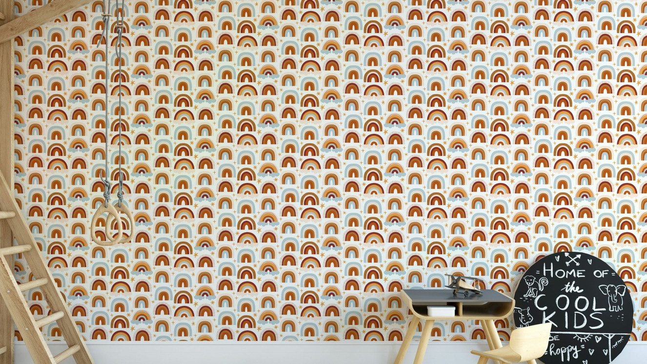 Colorful rainbow hues wallpaper pattern

