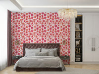 Vibrant wallpaper featuring joyful flower prints

