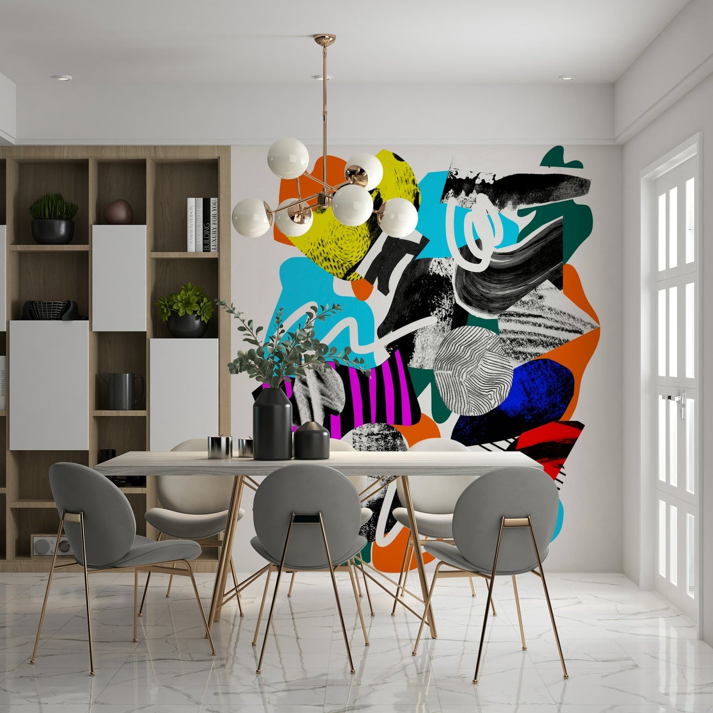 A classic abstract design wallpaper for walls.