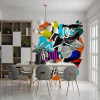 A classic abstract design wallpaper for walls.