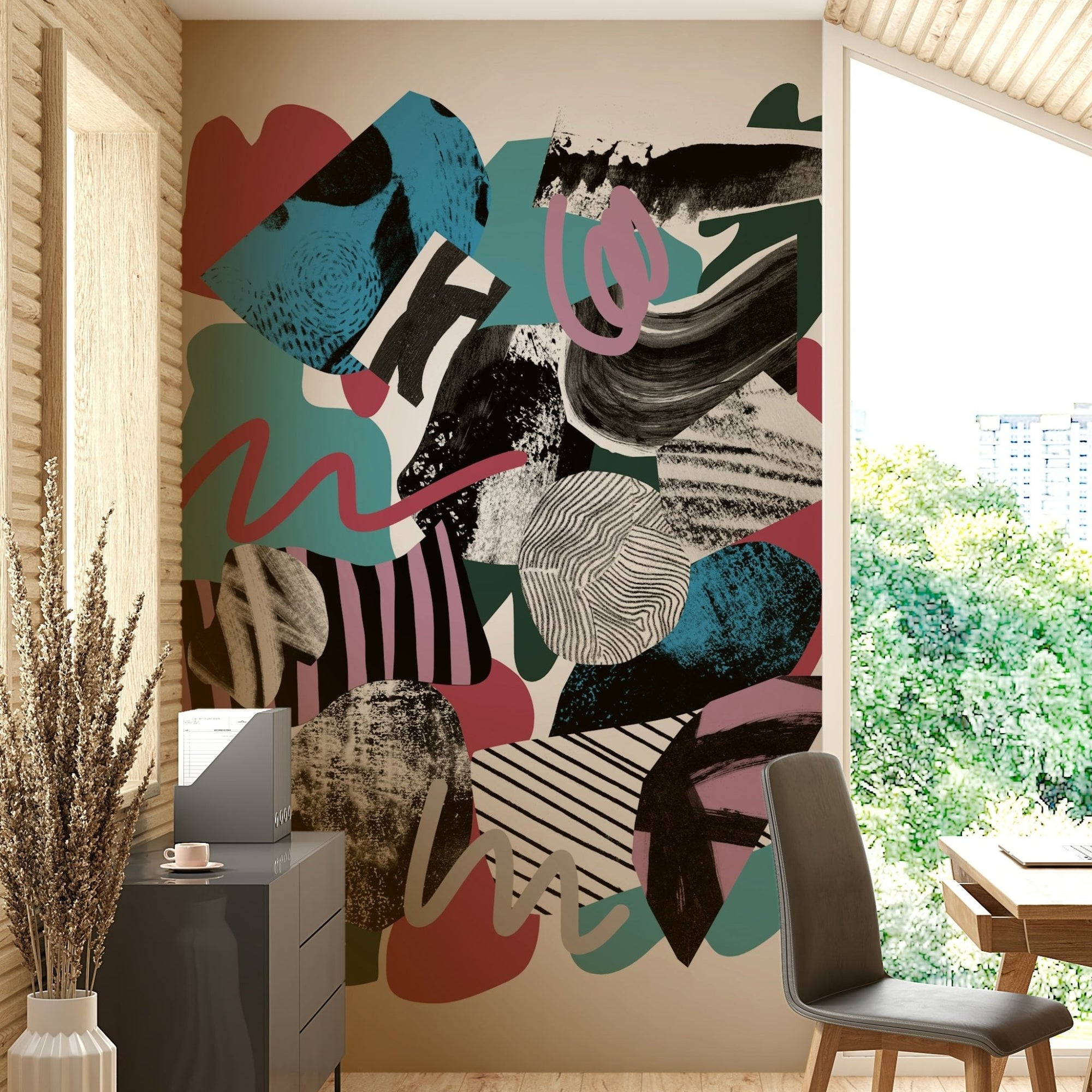 Happy Soul mural wallpaper full colorful view, GD2473