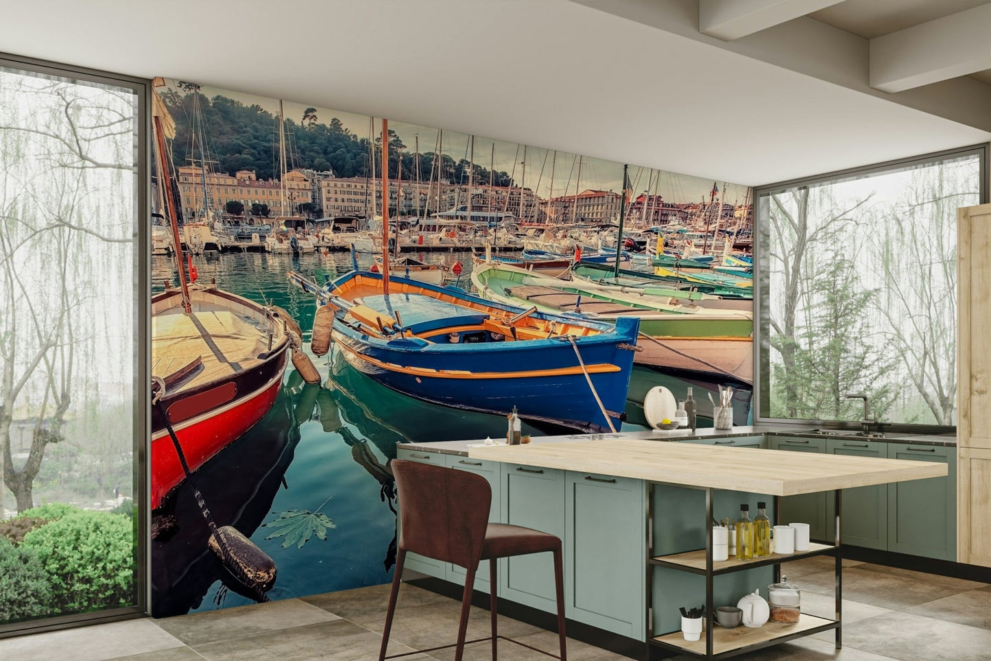 Harbor Hues Wall Mural