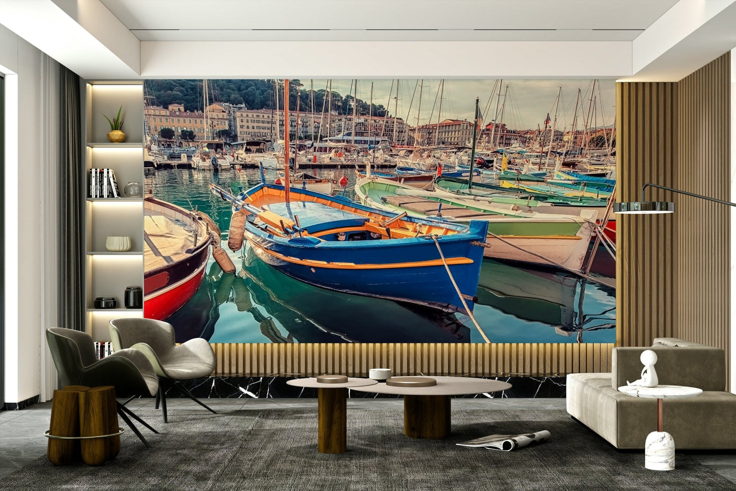 Harbor Hues Wall Mural