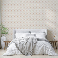 Harlequin diamond pattern beige wallpaper

