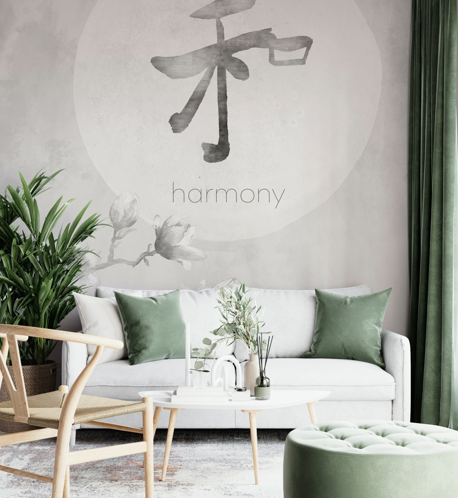 Harmony Wall Mural in Japandi minimalist design, GD2162
