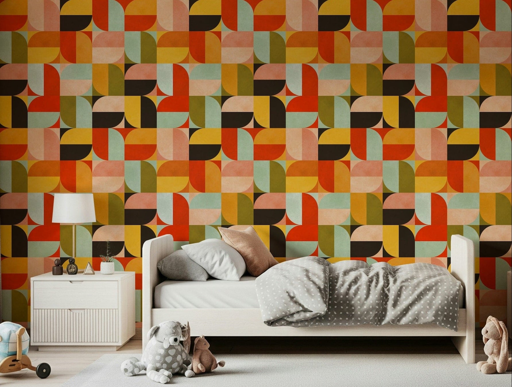 Graphic print Harvest Moon removable wallpaper., GD7135
