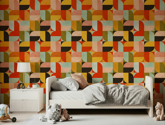 Graphic print Harvest Moon removable wallpaper., GD7135