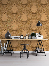 Elegant harvest owl wallpaper for a serene and earthy ambiance. RNM42
