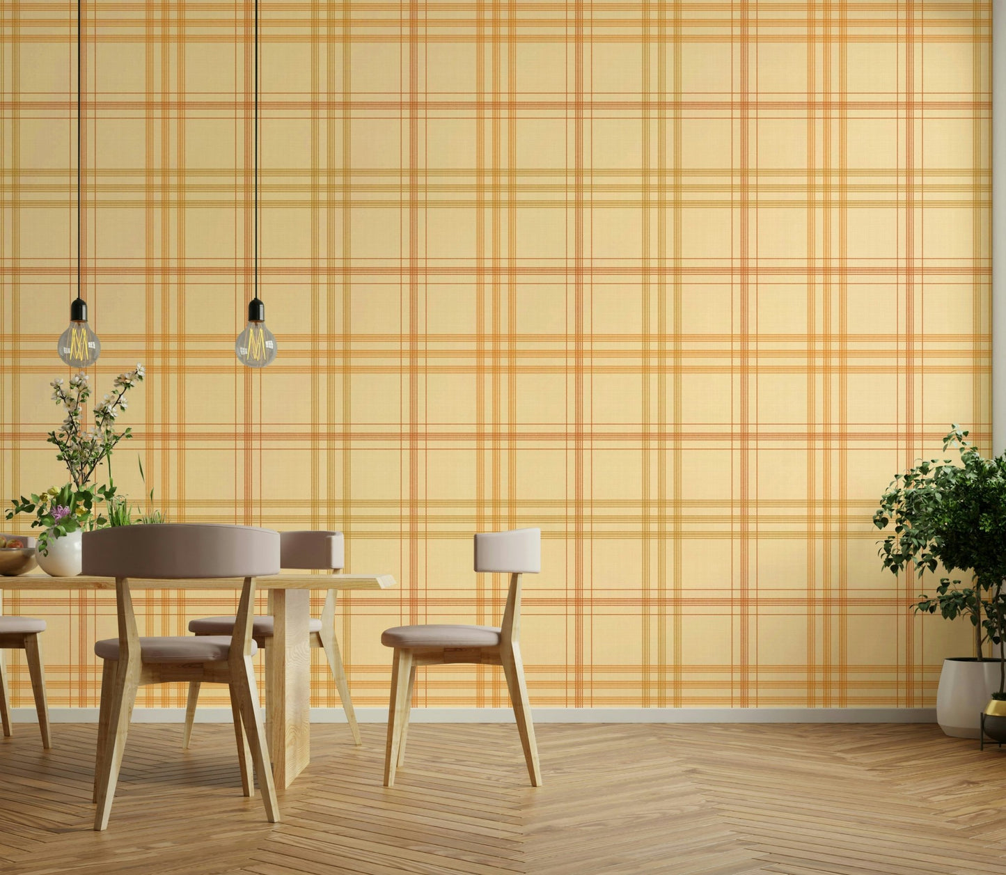 Harvest Plaid Autumnal Wallpaper⁠