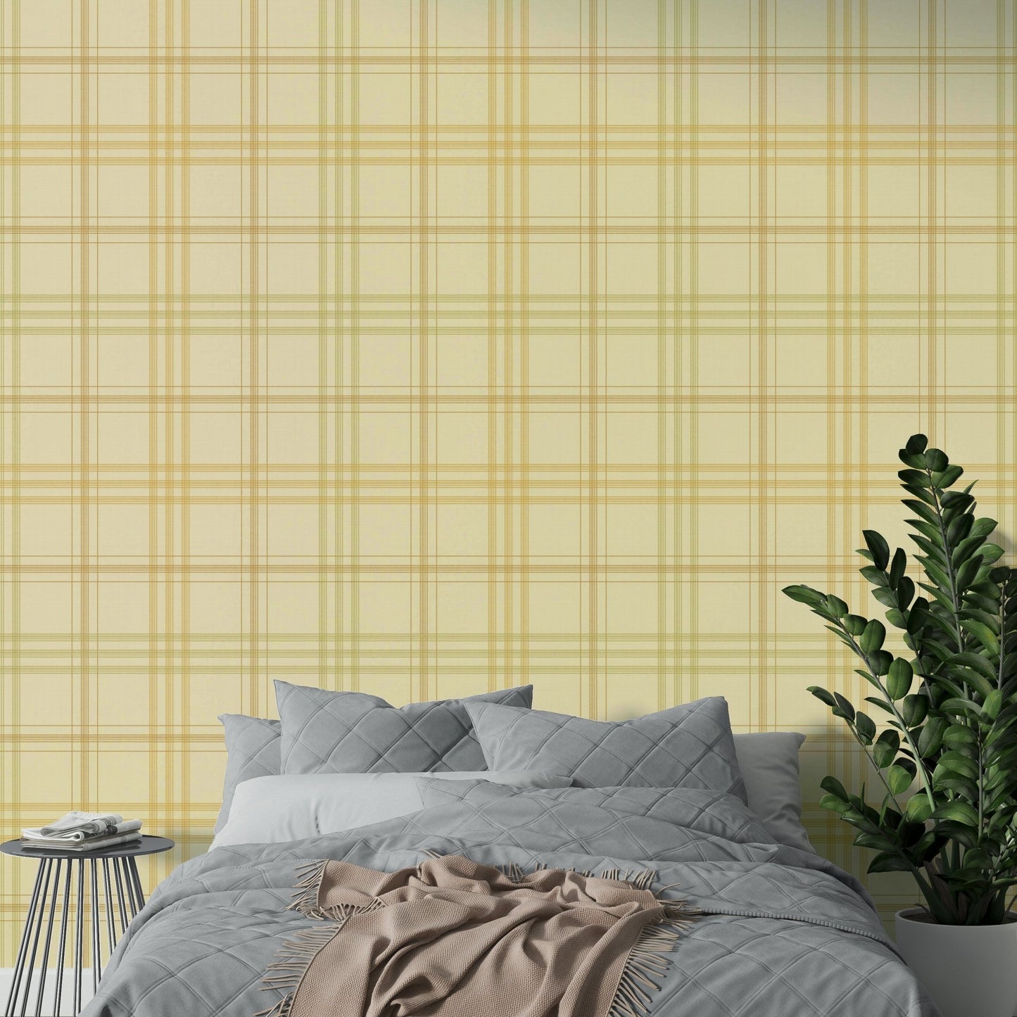Harvest Plaid Muted Fall Wallpaper⁠