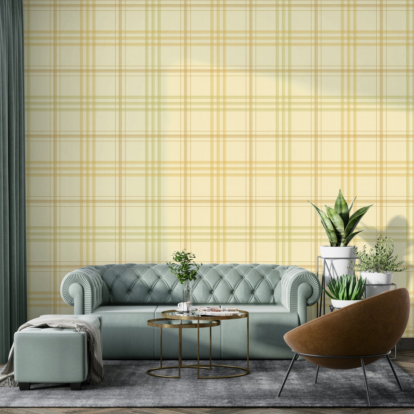 Harvest Plaid Muted Fall Wallpaper⁠