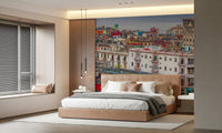 Colorful Cuban cityscape on Havana Skyline Charm Wall Mural print.