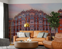 Jaipur inspired stone carving wall mural for professional workspace décor.
