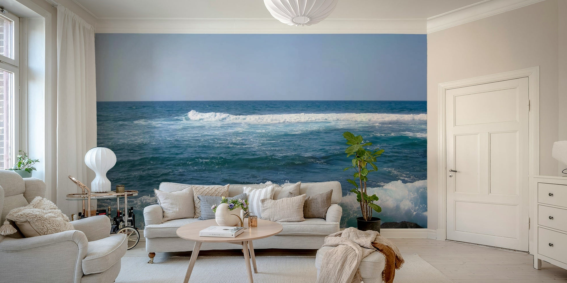 Rugged tropical shoreline wall art

