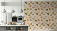 Muted earth Heartfelt Harmony Wallpaper tone shapes graphic.
