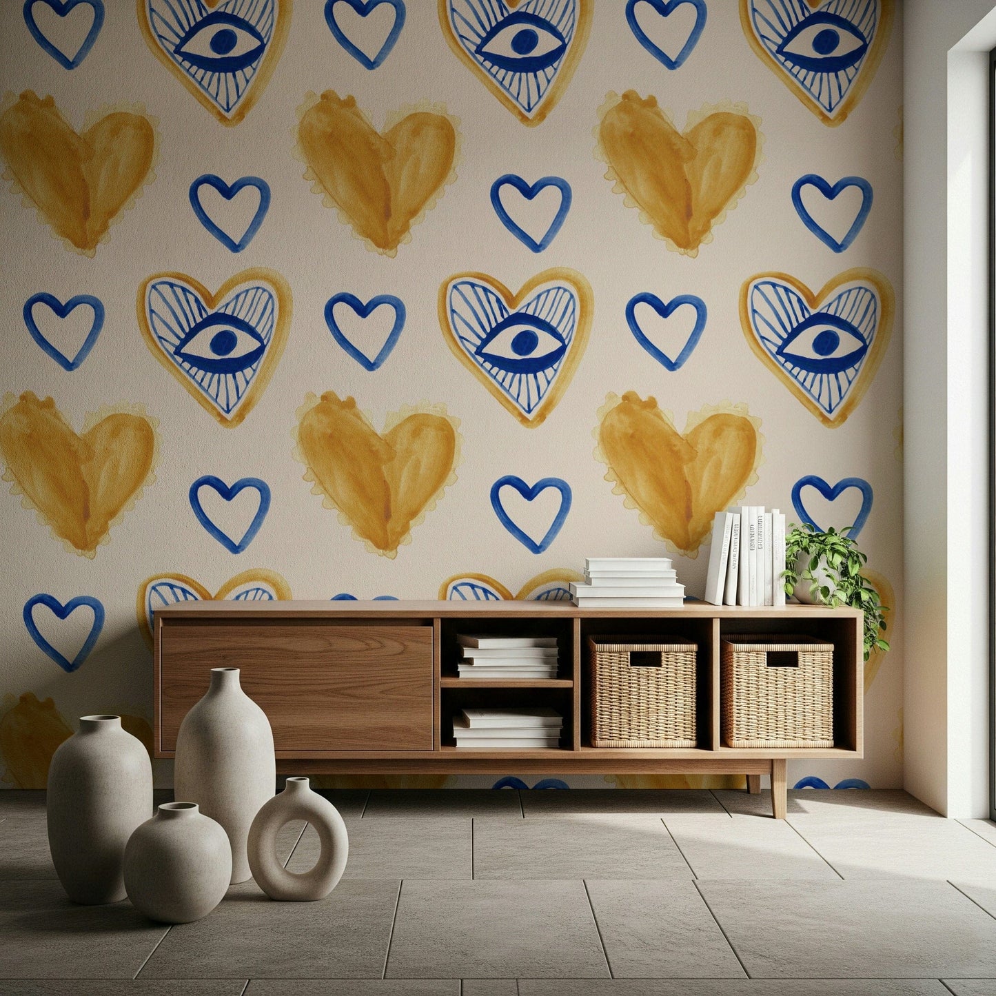 Artistic heart illustration for walls wallpaper., GD6511