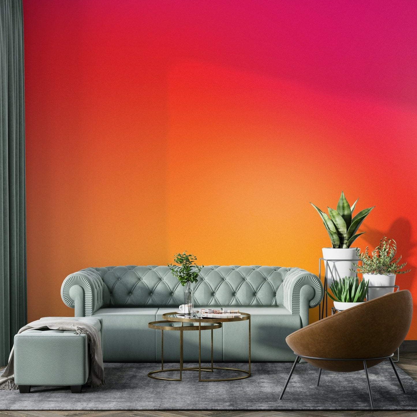 Stunning Heat Map Gradient Wall Mural in Bold Colors, GD1511