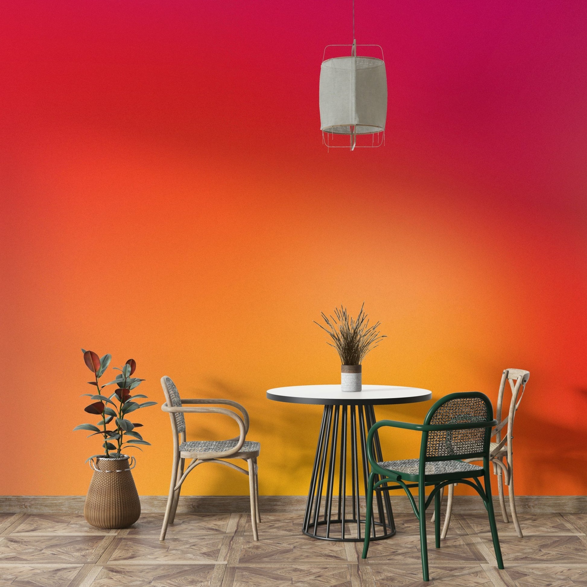 Colorful Heat Map Gradient Mural in Pink and Orange, GD1511