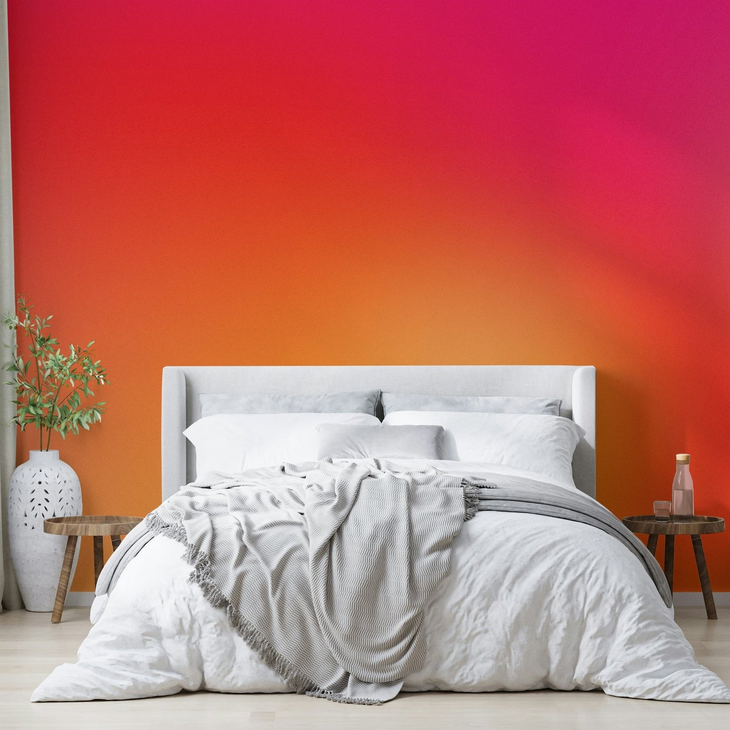 Modern Heat Map Gradient Wallpaper in Pink and Orange, GD1511