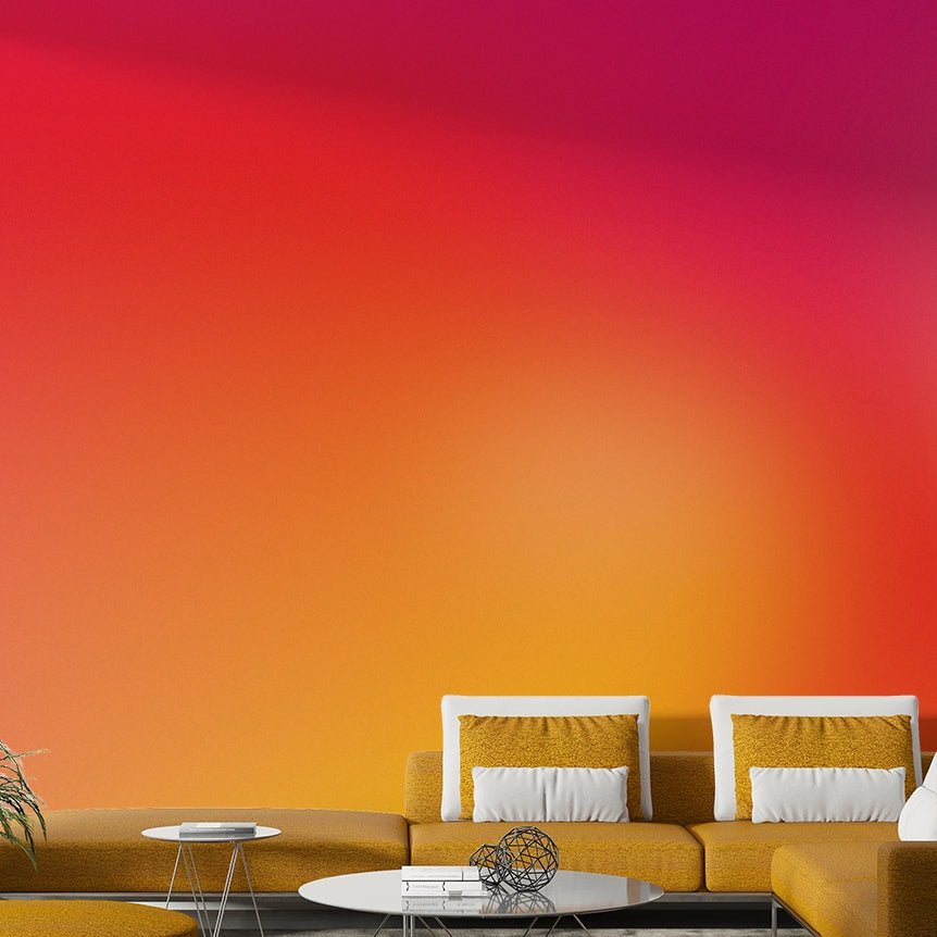 Dynamic Gradient Heat Map Mural in Hot Pink and Orange, GD1511