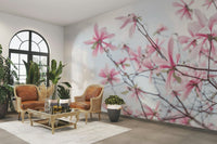 Elegant magnolia flowers in full bloom on the Heavenly Magnolias Wall Mural
