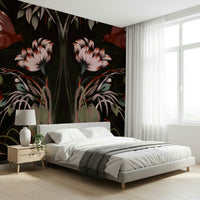 Peaceful nature scene mural adding character to a neutral nursery room.