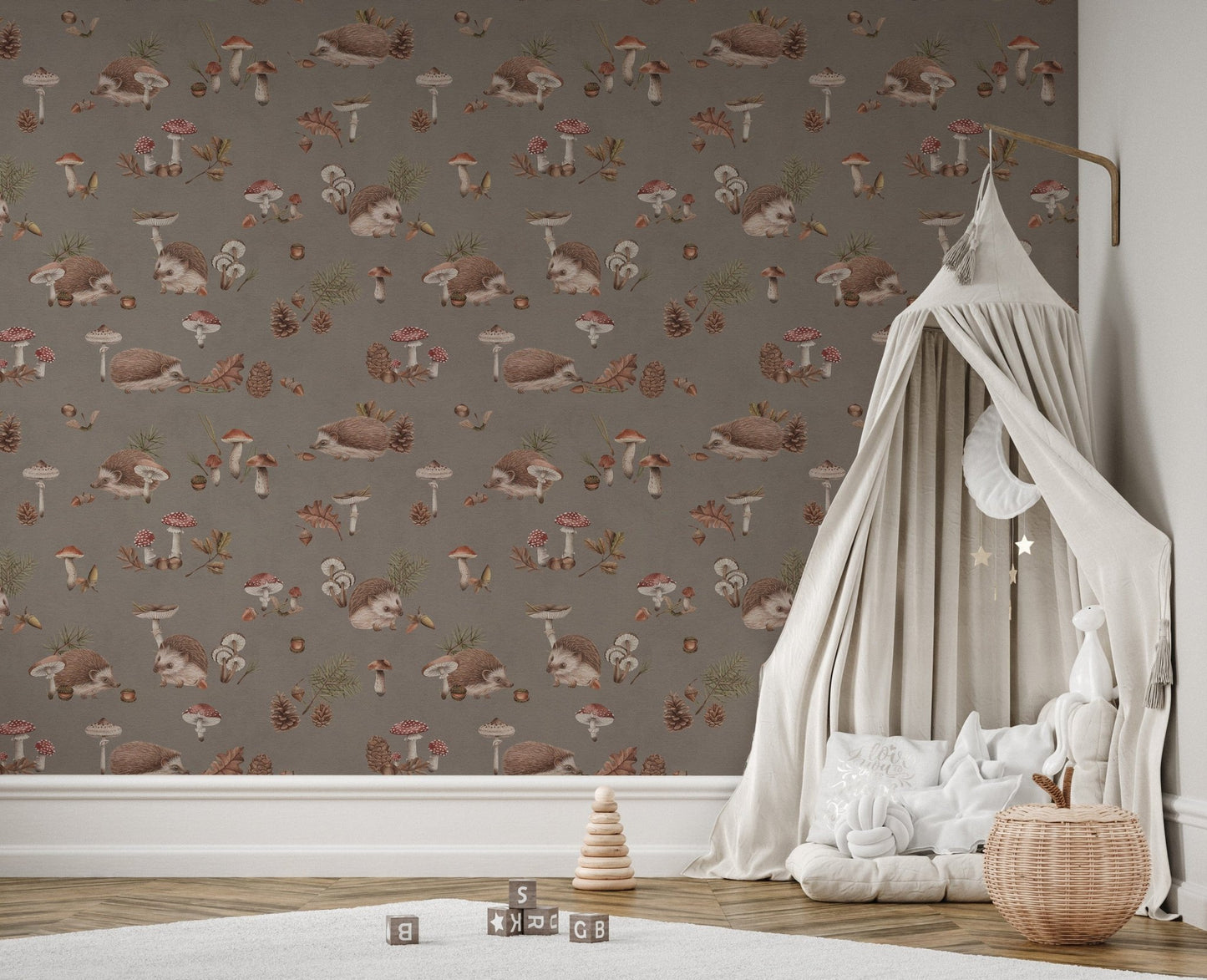 Brown forest animal wallpaper for kids
