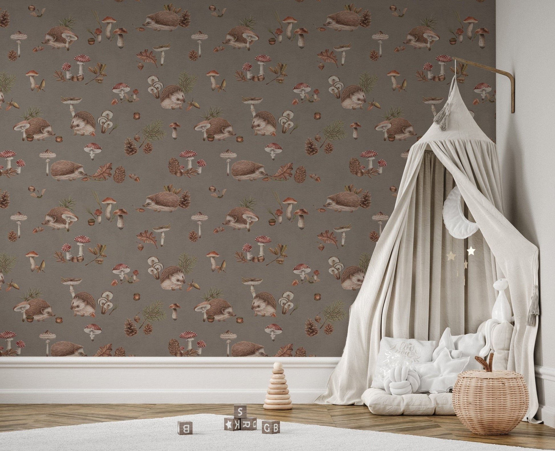 Brown forest animal wallpaper for kids
