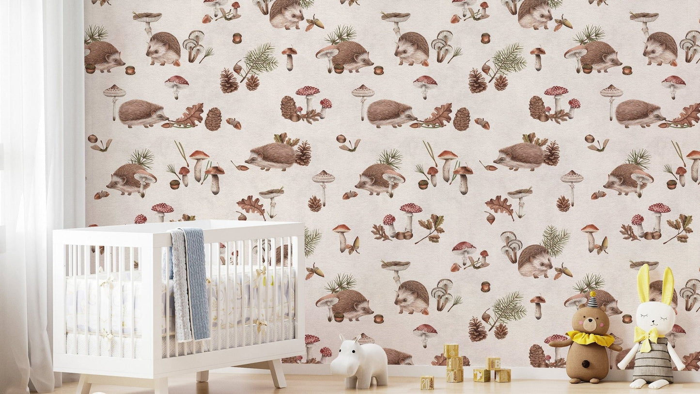 Gender-neutral forest animal wallpaper
 KB102