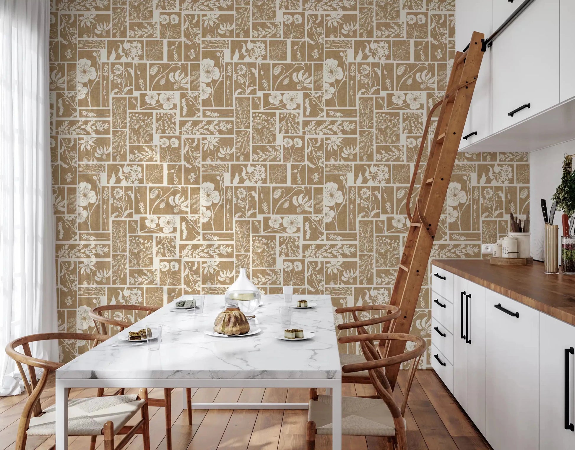 Heirloom Botanical Patch Wallpaper⁠