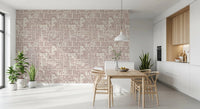 Kichen showing Heirloom Floral Patchwork Batik wallpaper in vintage block layout, GD9015