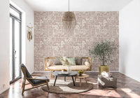 Delicate bloom sections shape this Batik wallpaper with a soft blush ground, GD9015