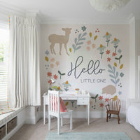 Hello Little One Woodland Mural for Playful Spaces, GD1796