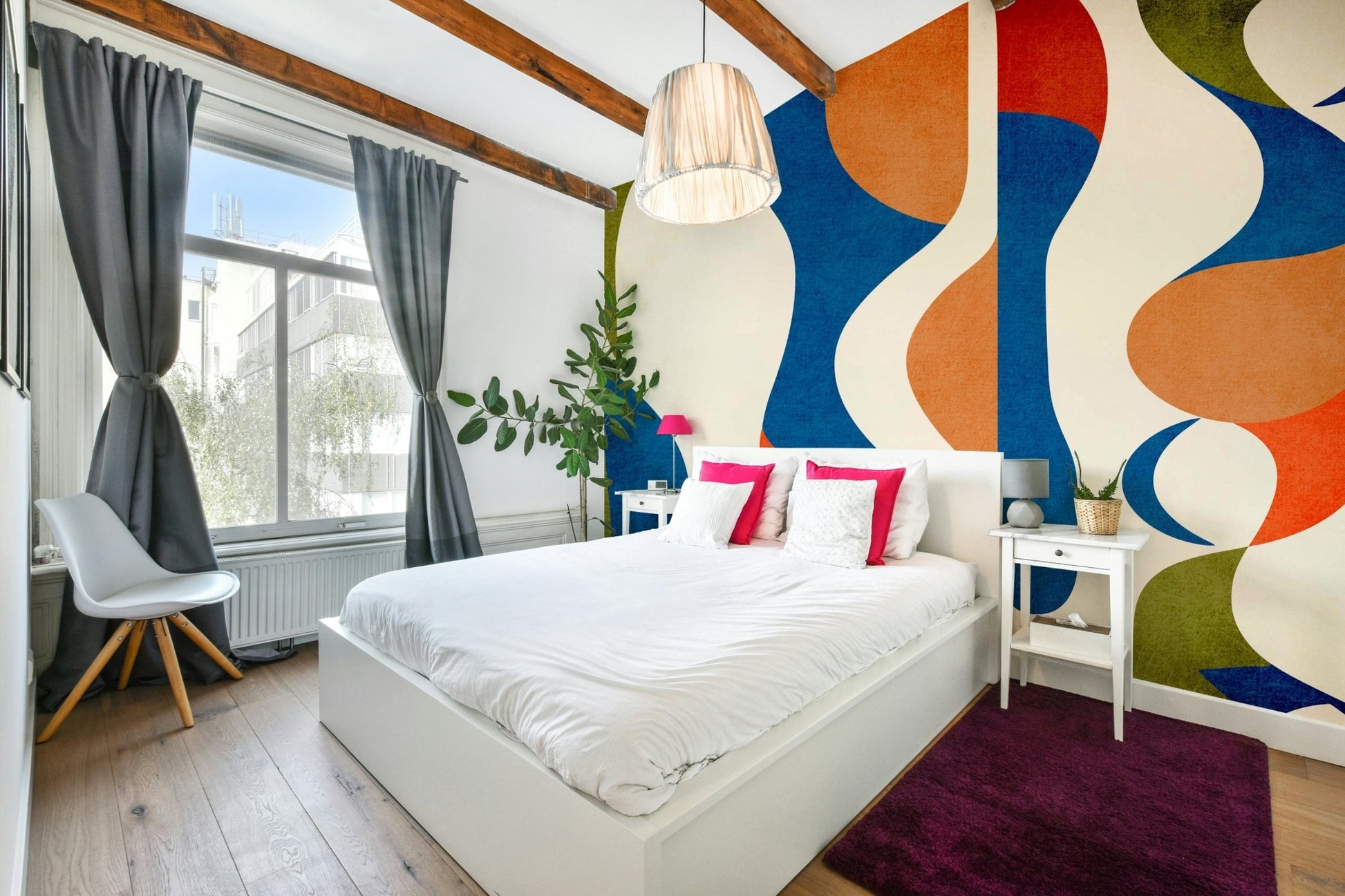 Serene waterfront or harbor view.

