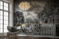 Serene Amsterdam canal wall mural with Herengracht view

