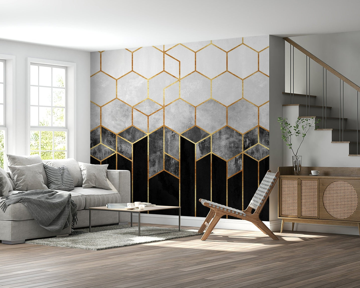Hex Deco Wall Mural - 2715906