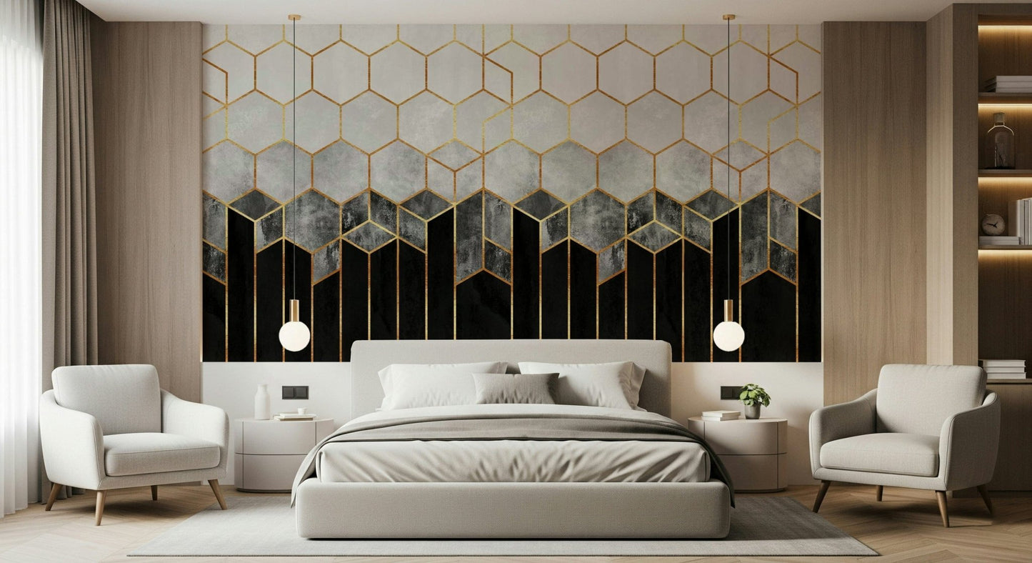 Hex Deco Wall Mural - 2715906
