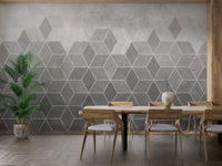 Hexagon Cement Wall Tiles Wallpaper Mural - Giffywalls