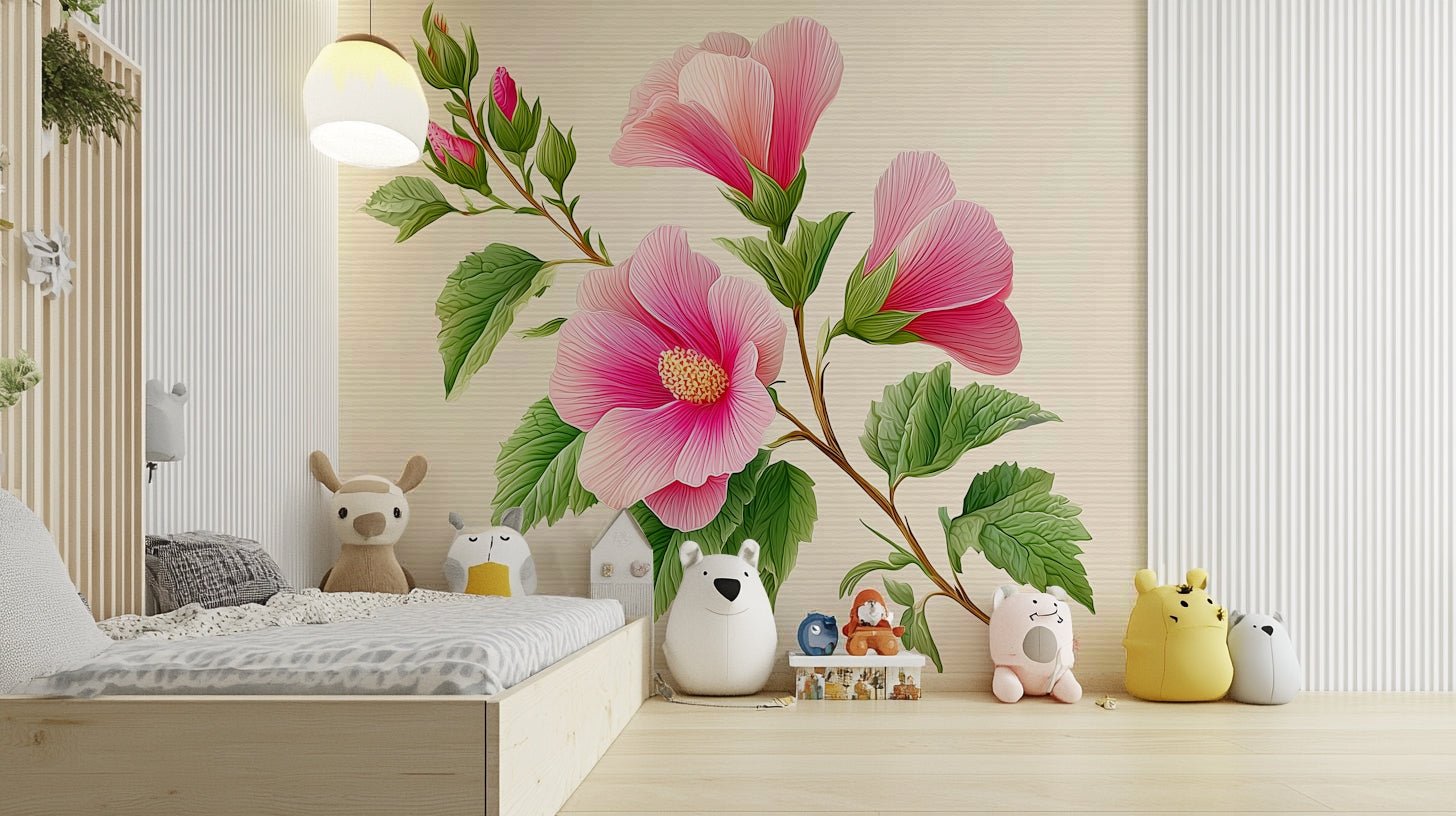 hibiscus hues wall mural GD3337

