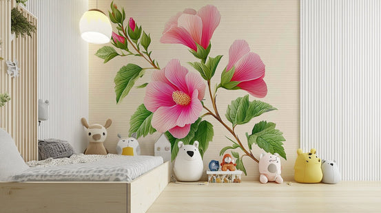 hibiscus hues wall mural GD3337

