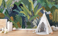Hidden Jungle Cat Mural - C402