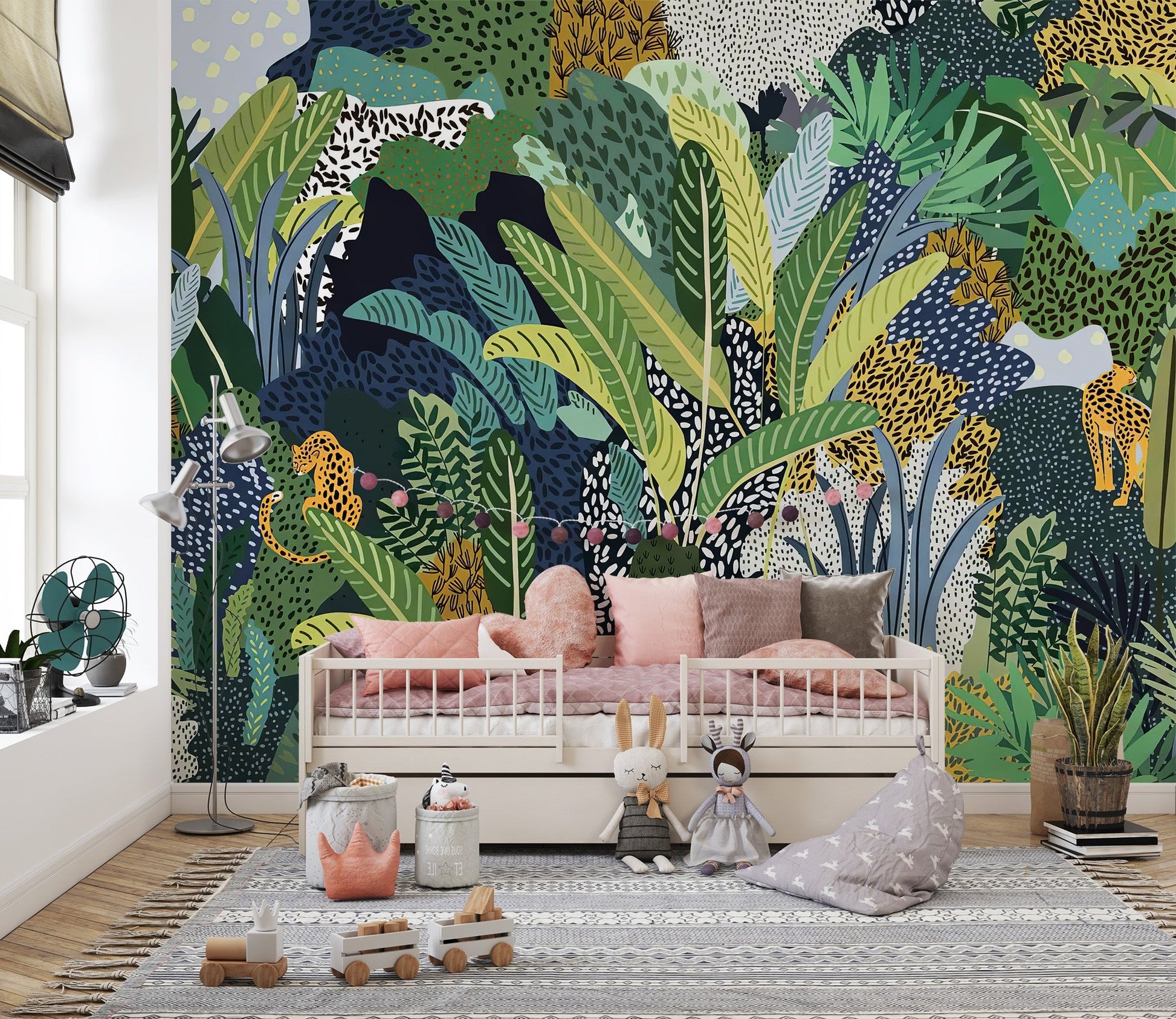 Hidden Jungle Cat Mural - C402